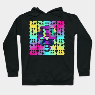 Pastel Geometric Rainbow Hoodie